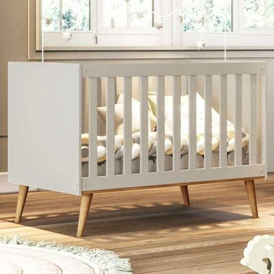 Quarto De Bebê Ludmila Off White Bétula Com Colchão Gazin - Carolina Baby