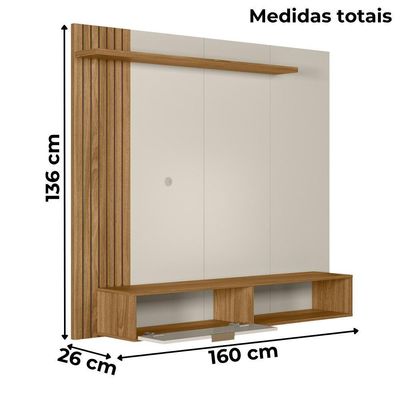 Painel Suspenso Para Tv 65 Polegadas B5450 Plla Nature Off White