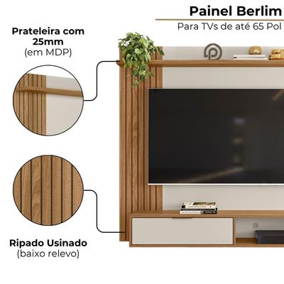 Painel Suspenso Para Tv 65 Polegadas B5450 Plla Nature Off White