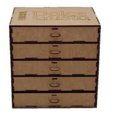 Porta Capsula Com 5 Gavetas Em Mdf