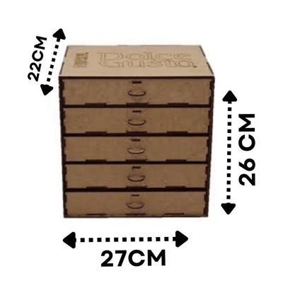 Porta Capsula Com 5 Gavetas Em Mdf
