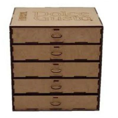Porta Capsula Com 5 Gavetas Em Mdf