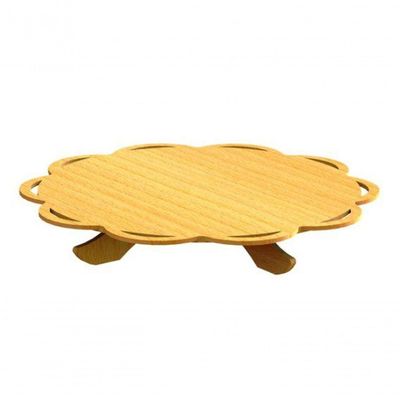 Bandeja De Bolo Com Suporte Em Mdf