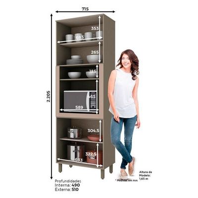 Armário Paneleiro Torre Quente 1 Forno évelin Duna Cristal – Henn