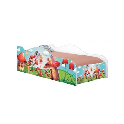 Cama Carro Fun Adesivada Fadinhas Meninas Solteiro