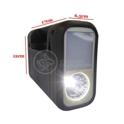 Kit Lanterna Placa Solar Carregador Portatil Energia Emergência Painel Lampadas Acampamento Camping