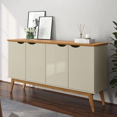Buffet Com 4 Portas Capela Off White Cinamomo