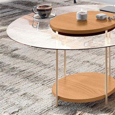 Mesa De Centro Sky Com Tampo De Vidro Cinamomo – Hb Móveis