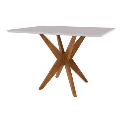 Mesa de Jantar Retangular Nesher Donna com 120 cm de Largura Branco