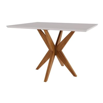 Mesa de Jantar Retangular Nesher Donna com 120 cm de Largura Branco