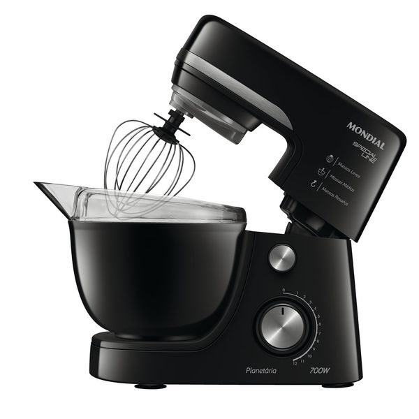 Batedeira Planetária Mondial Special Line B48BSL Preto com Inox 110V Batedeira Planetária Mondial Special Line B48BSL Preto com Inox 110V