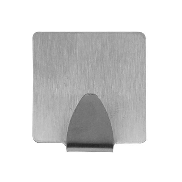 Gancho Adesivo Etilux Western Quadrado Grafite com 2 Unidades Inox