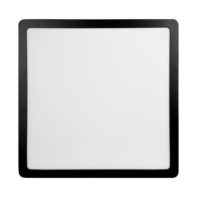 Kit 2 Painel Led 27,7x27,7 Quadrado Preto Sobrepor 24w 6500k Foxlux
