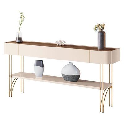 Rack Bancada Graci 1.3 Com Aparador Vivant Castanho Off White – Hb Móveis