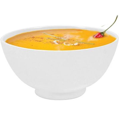 48 Bowls para Restaurante de Melamina Branca 200ml Tigela de Saladas Petiscos Cereais