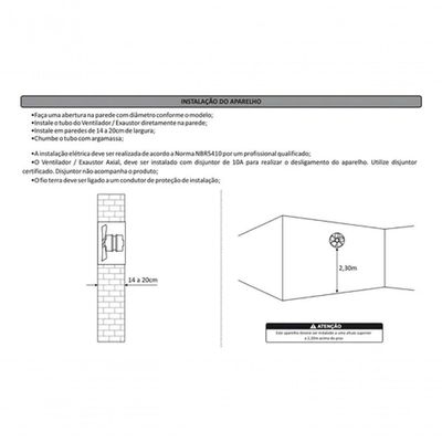 Exaustor Axial Industrial Tron 200mm 130w Bivolt Para Cozinha E Ambientes Fechados