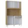 Cozinha Kit Cassia 8 Portas Damasco Ripado Off White- Poquema
