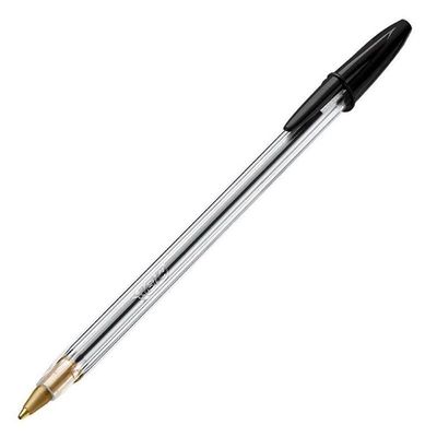Caixa De Caneta Esferográfica Cristal 1.0mm 50 Unidades Preta - Bic