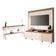 Estante Home Theater Quantum E Aparador Vivant Off White Castanho – Hb Móveis