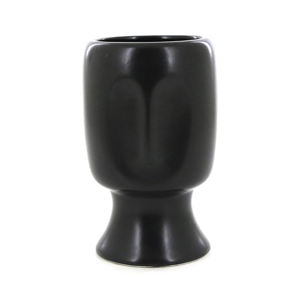 Vaso Cerâmica Le Faces 15cm Preto
