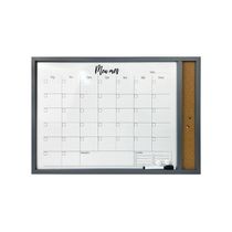 Quadro Magnético Branco Le Planejamento Mensal com Marcador e Imãs 60x40cm