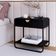 Mesa De Cabeceira 1 Gaveta Organica 60 Cm 28061 Artesano Nero Preto