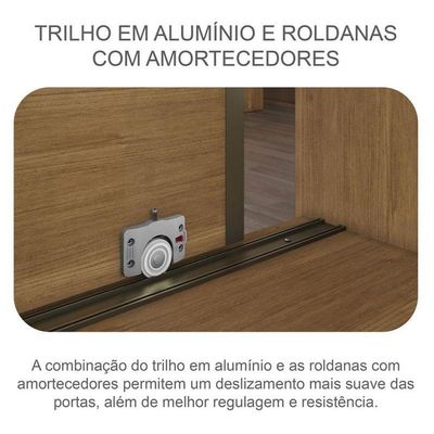 Guarda Roupa Casal Medelim 3 Portas 6 Gavetas Cumaru 25 Fendi Com Espelho – Novo Horizonte