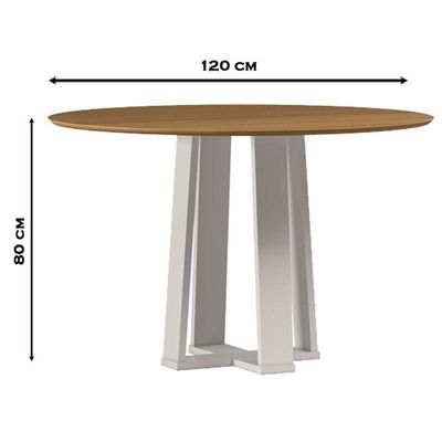 Mesa De Jantar 120 Cm Isabela Sem Vidro Off White Ype – New Ceval