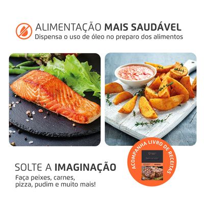 Fritadeira Air Fryer Forno Oven 12L Mondial Preto 2000W - AFON-12L-AB 127V