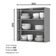 Armário Aéreo 2 Portas De Vidro 80 Cm Nova York Cinza – Henn