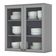 Armário Aéreo 2 Portas De Vidro 80 Cm Nova York Cinza – Henn