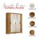 Guarda Roupa Solteiro Aruba Com Espelho E Cômoda Ms913 Freijó Off White – Moval