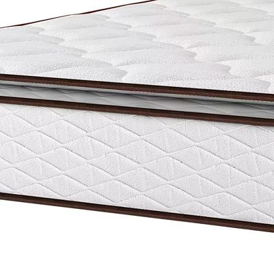 Colchão de Casal Umaflex New Itália com Molas Ensacadas e Pillow Top D26 25x138x188cm Branco com Marrom