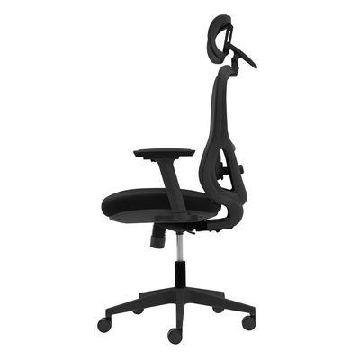 Cadeira Ergonômica NR 17 Presidente Prime Encosto Mesh Apoio De Cabeça E Braços Ajustáveis Preta