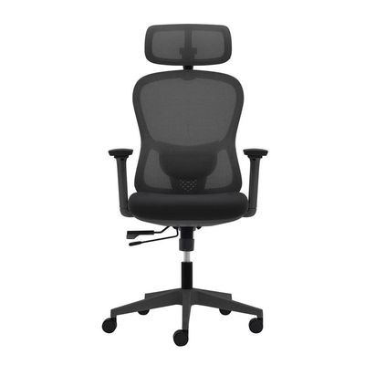 Cadeira Ergonômica NR 17 Presidente Prime Encosto Mesh Apoio De Cabeça E Braços Ajustáveis Preta