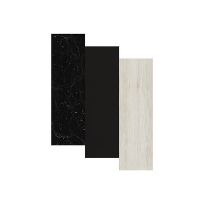 Balcão Duplo Bartira Rubi com 2 Portas, 1 Prateleira e 80,1cm de Largura Preto com Bege