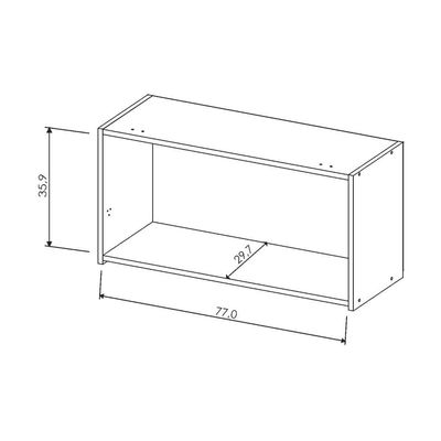 Armário Aéreo Geladeira Nesher Simone Mendes com 1 Porta Basculante 80 cm Castanho