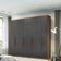 Guarda-Roupa Casal Santos Andirá Master New com 8 Portas, 4 Gavetas e 10 Prateleiras 238,8cm de largura Jatobá com Grafite
