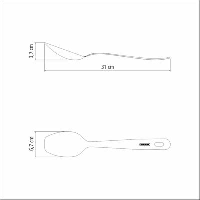 Colher de Arroz Tramontina Extrata em Aço Inox 31cm Servir Buffet Cozinha