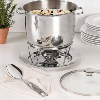 Colher de Arroz Tramontina Extrata em Aço Inox 31cm Servir Buffet Cozinha