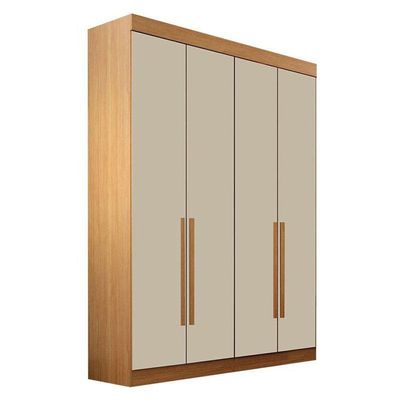 Quarto De Casal Modulado 12 Portas Orion Cinamomo Off White – Leifer Móveis
