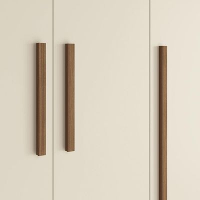 Guarda-Roupa Casal Santos Andirá Guarapuava com 6 Portas, 4 Gavetas e 6 Prateleiras 194,4cm de largura Jatobá com Areia