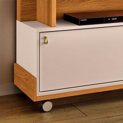 Estante Home Theater Ambiente Bold Cinamomo Off White – Hb Móveis