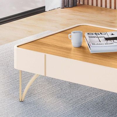 Mesa De Centro Cadenza Off White Cinamomo - Hb Móveis