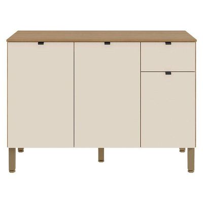 Balcão De Cozinha Vert Plus 3 Portas 1 Gaveta 120 Cm Freijó Soft - Kits Paraná