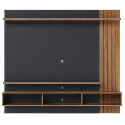 Painel Para Tv Home Suspenso Ambiente Juriti 1.8 Noce Milano Preto Acetinado – Colibri