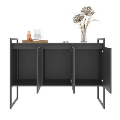 Buffet 3 Portas Rouxe Preto Onix