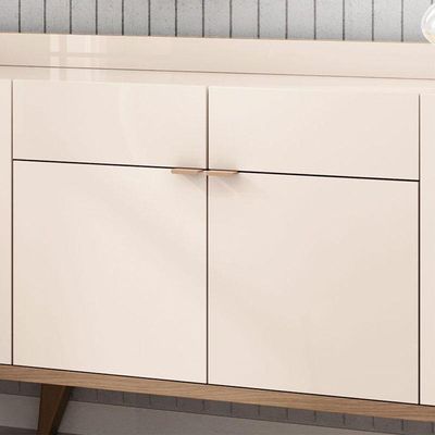 Buffet Melodia Off White Castanho - Hb Móveis