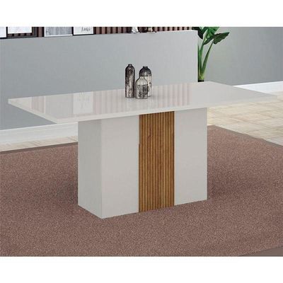 Mesa De Jantar Doha 160x80 Reto Off White Freijó Decor Off – Leifer Móveis