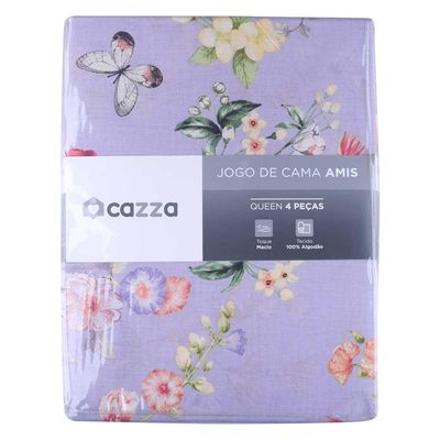 Jogo de Cama Queen Cazza Amis Algodão 3 Peças - Item Sortido